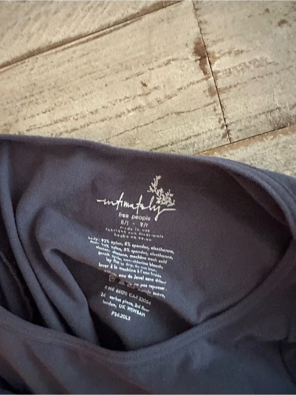 Free People Navy Long Sleeve Sleep Top